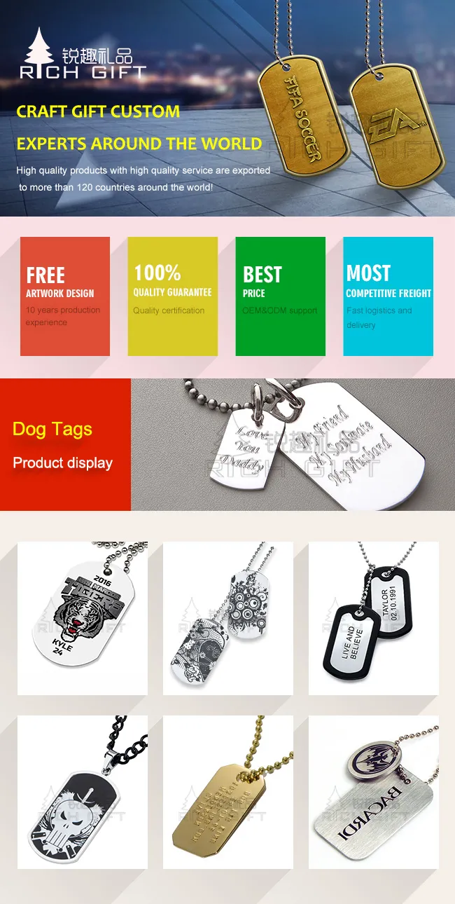 Made in China Custom Metal Iron Stamping Colorful Printing Sports Baseball Dog Tag