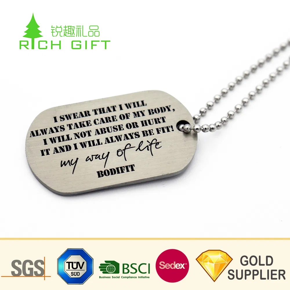 Made in China Custom Metal Iron Stamping Colorful Printing Sports Baseball Dog Tag