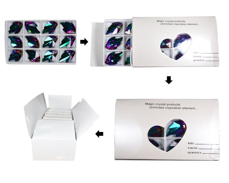 Colourful Leaf Shape Crystal Pendant with One Hole for Necklace Earring Decoration