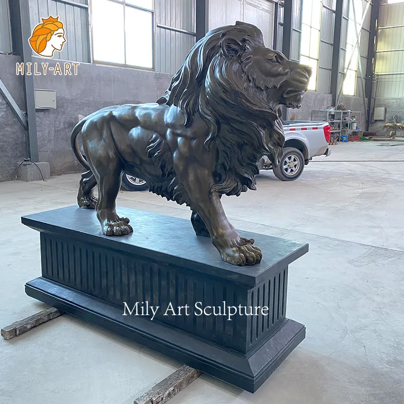 Metal Art Crafts Home Decoration Bronze Lion Sculpture
