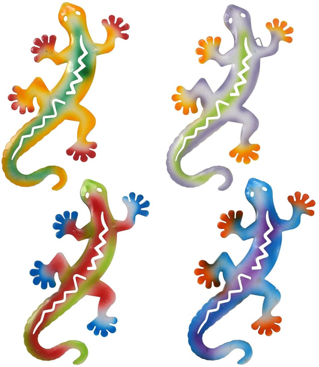 Metal Art Sculpture Gecko Garden Wall Decor Outdoor Backyard Garden Home Decoration