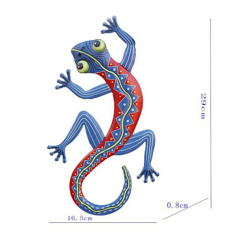 Metal Art Sculpture Gecko Garden Wall Decor Outdoor Backyard Garden Home Decoration