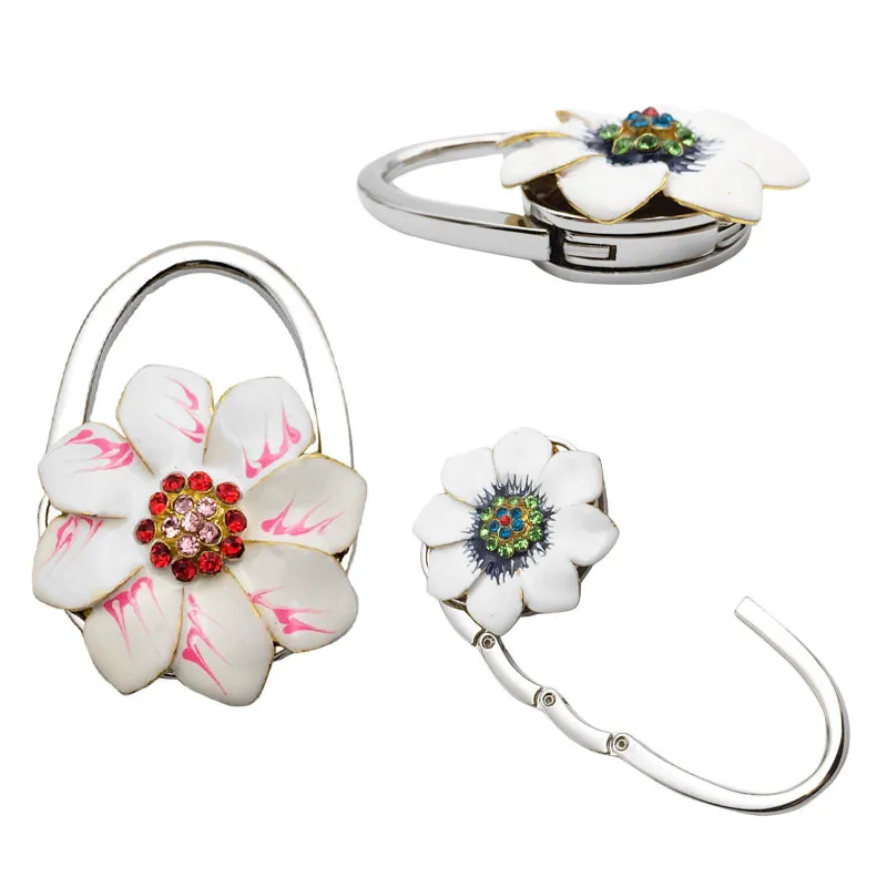 Metal Folding Flower Shape Hangbag Bag Purse Hook Hanger Holer