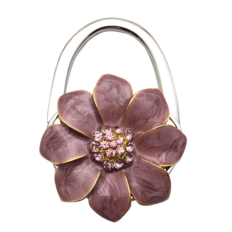 Metal Folding Flower Shape Hangbag Bag Purse Hook Hanger Holer