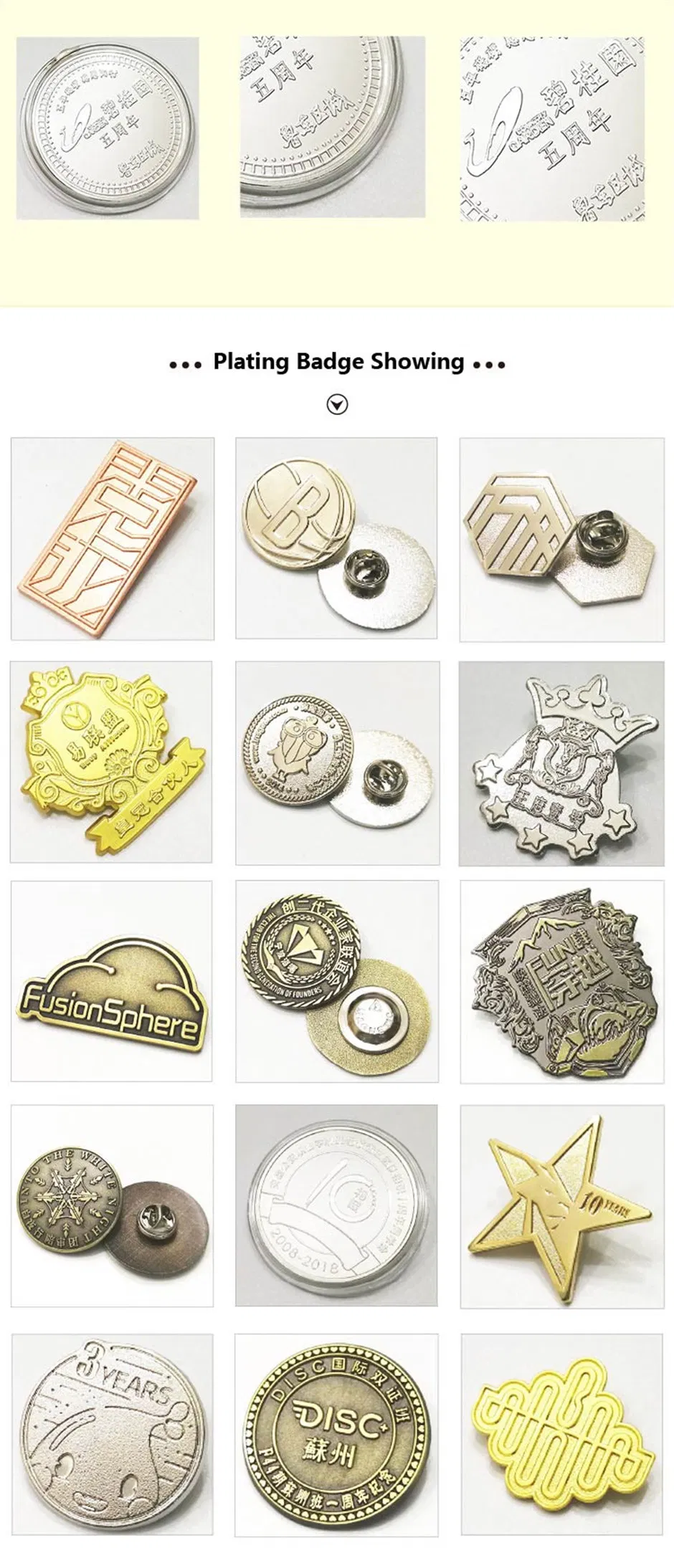 Metal Hard Dog Logo Challenge Coin Business Card Custom Enamel Lapel Logo Pin
