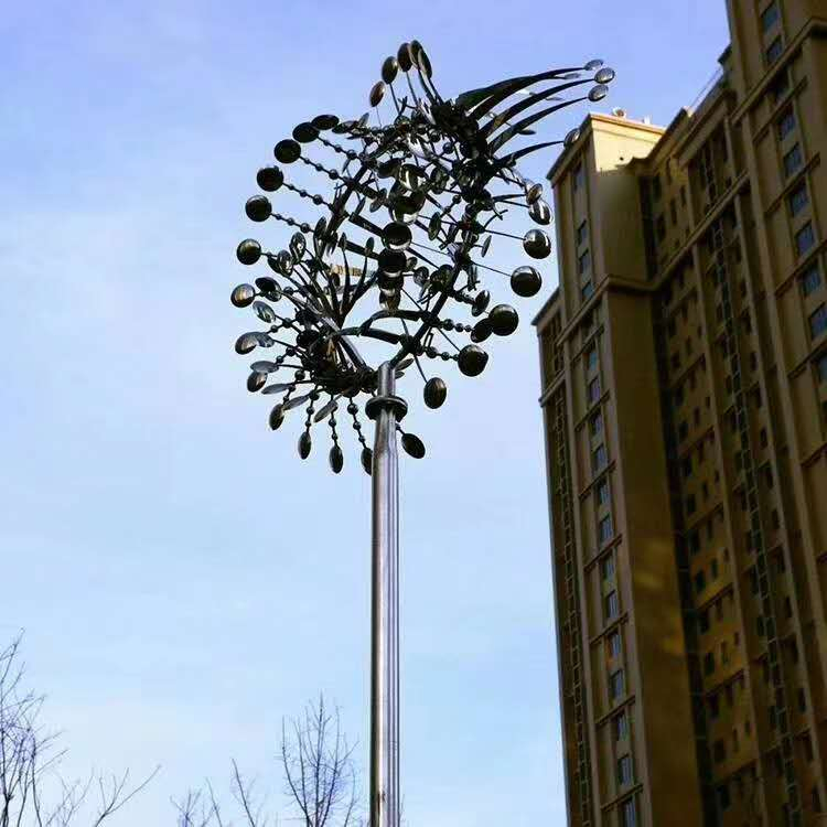 Metal Kinetic Wind Spinner Sculpture for Garden Decoration