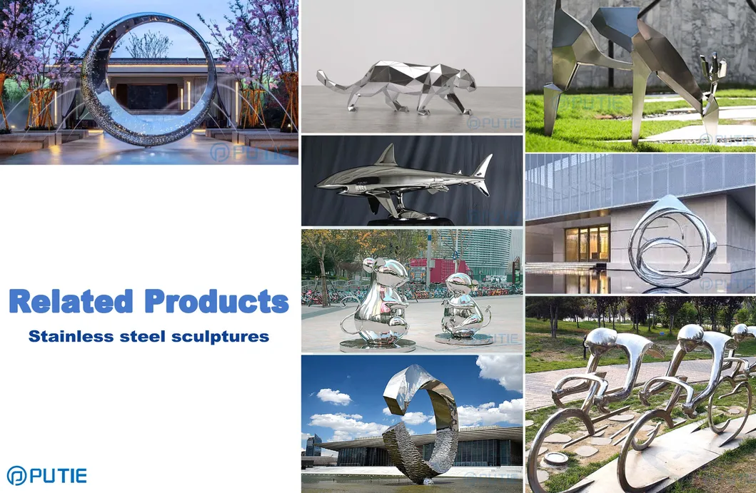 Metal Modern Urban Abstract Statue Stainless Steel Heart Sculpture Large Landmark Sculpture