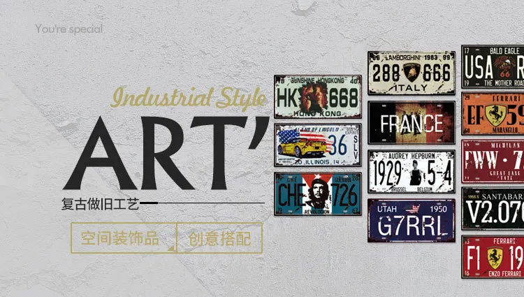 Metal Signe Signs Vintage Auto Plaque Garage Wall Decoration Decorative