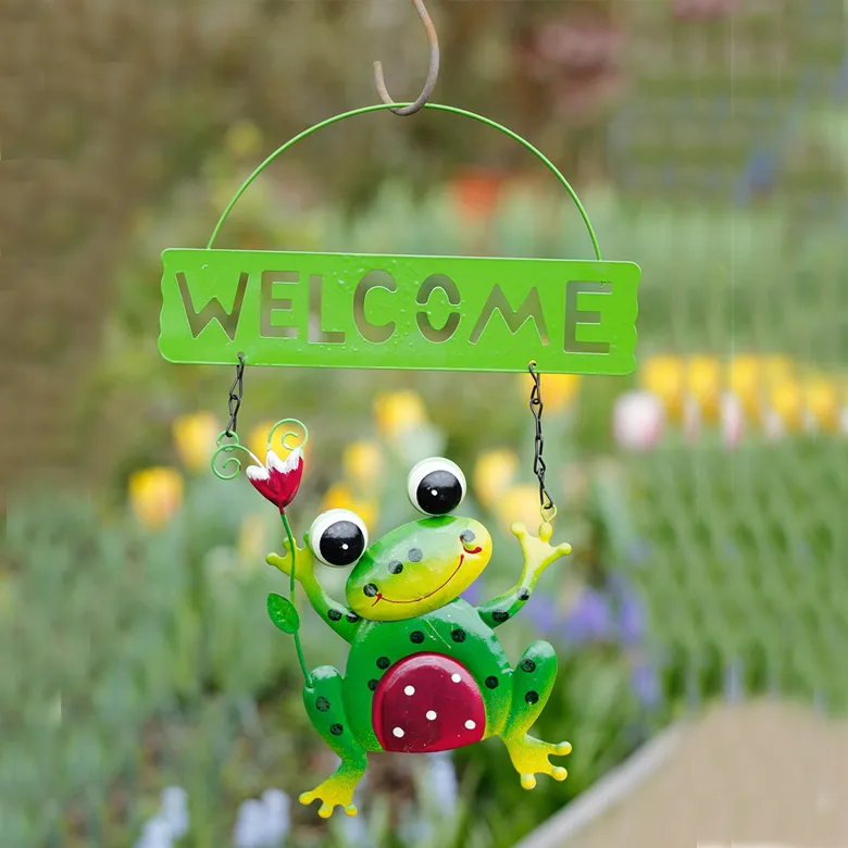 Metal Yard Art Sculptures Metal Animals Frog Bird Statues