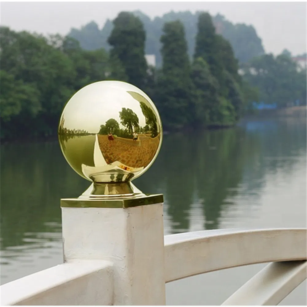 Mirror Polished Handrail Hollow Golden Stainless Steel Sphere