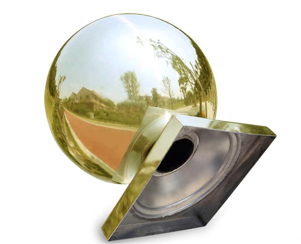 Mirror Polished Handrail Hollow Golden Stainless Steel Sphere