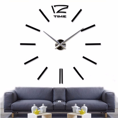 Mirror Stickes Frameless Large Roman Numerals Wall Clock