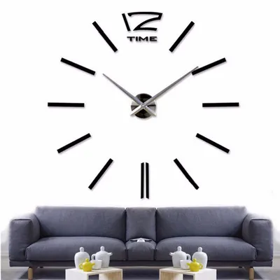 Mirror Stickes Frameless Large Roman Numerals Wall Clock