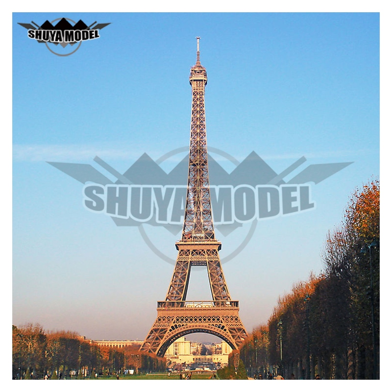 Modern Art Outdoor Abstract Stainless Steel Eiffel Sculpture Outdoor Decorative Metal Iron Tower Statue