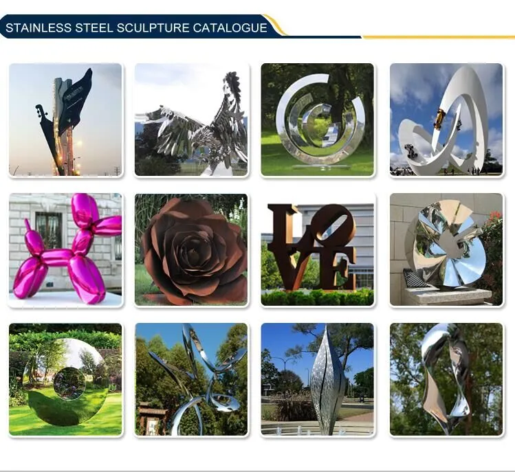 Modern City Decoration Large Stainless Steel Garden Sculpture