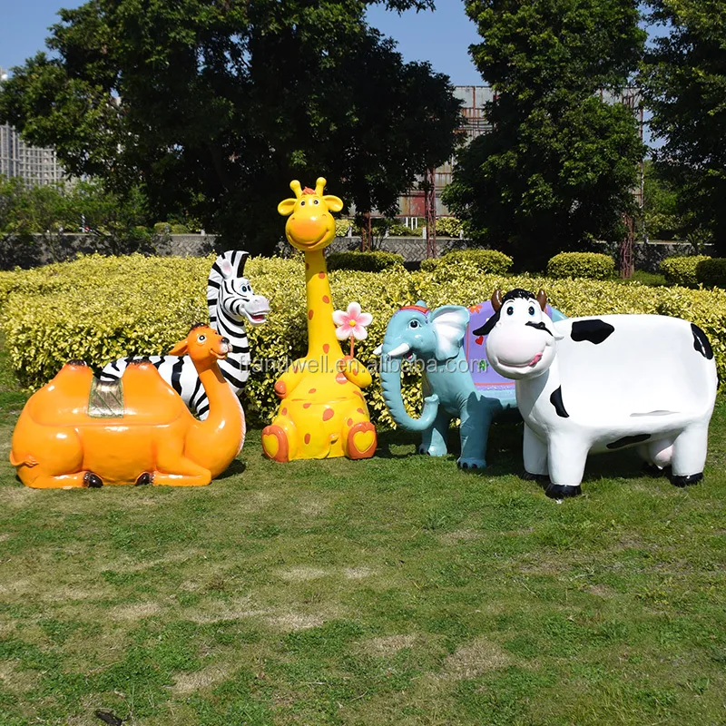 Most Popular Life Size Resin Fiberglass Animal Chairs for Sale