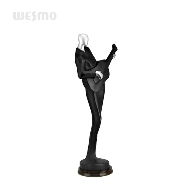 Musicians Fun Art Craft Black and Silver Statue Sculpture
