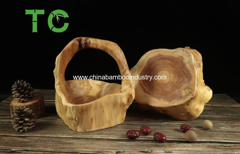 Natural Wood Root Basket