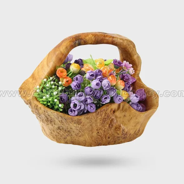 Natural Wood Root Basket