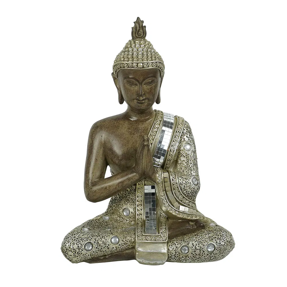 New Arrive Feng Shui Decorative Sitting Buddha Statue Meditating Resin Buddha