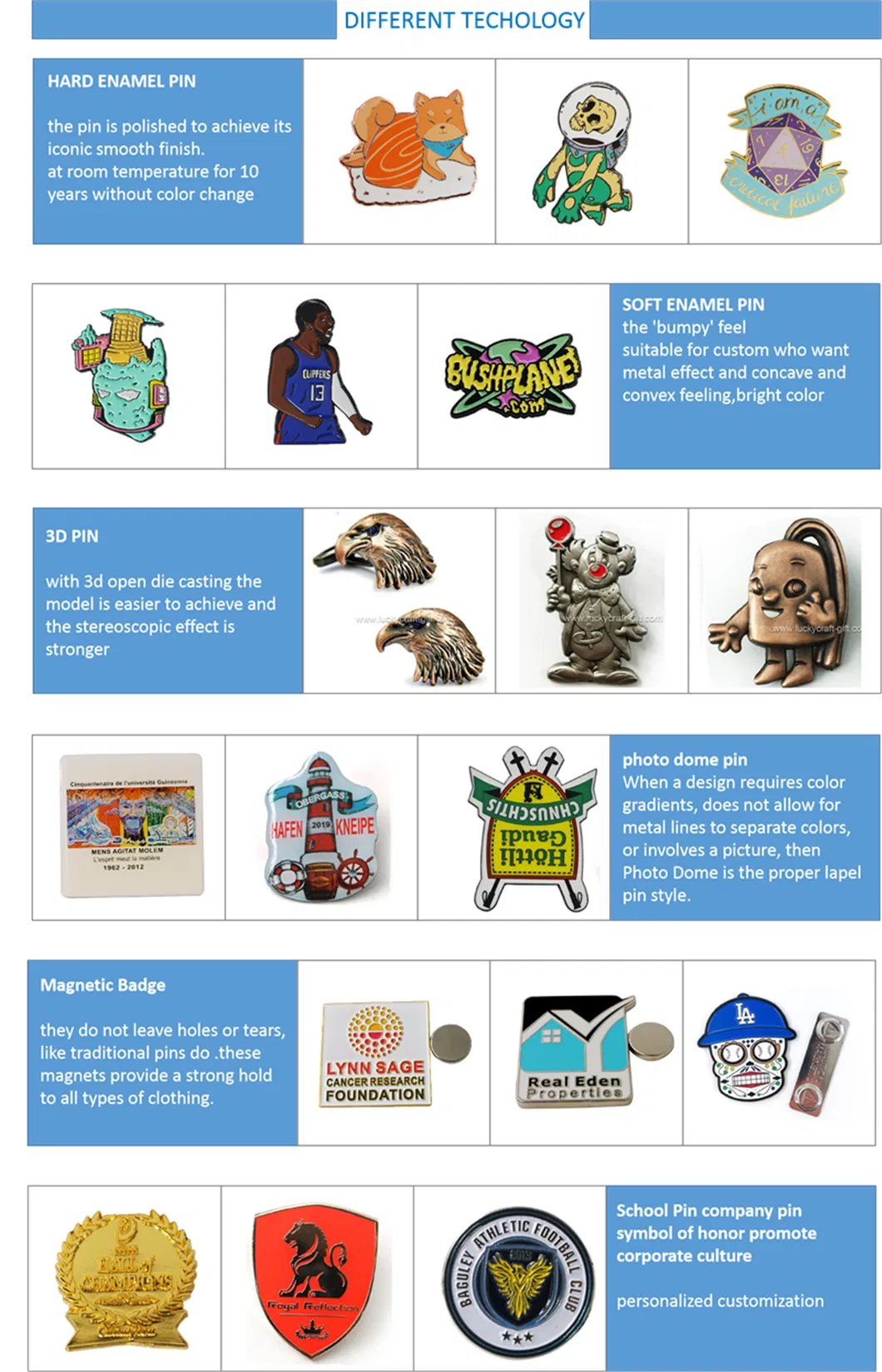 New Design Fashion Hard or Soft Custom Colorful Die Struck Souvenir Lapel Pins