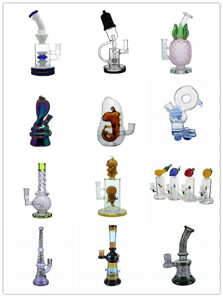 New Design Glass Smoking Pipe Glass Water Pipe Colorful Glass DAB Rigs