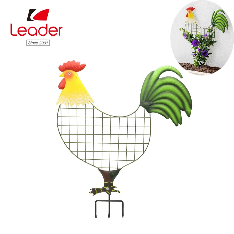 New Farmhouse Garden Decoration Metal Animal Stake Plants Help for Pot Iron Pig Trellis