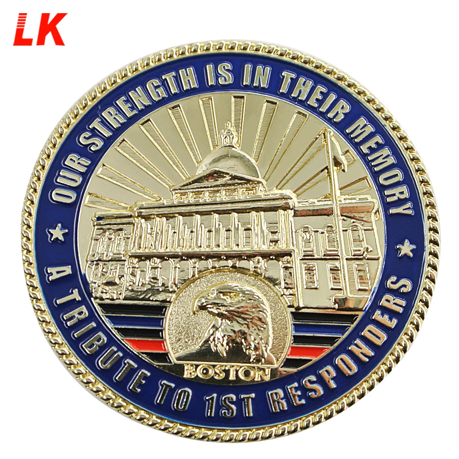 OEM Custom Soft Enamel 3D Metal Military Air Force Sheriff Challenge Coin