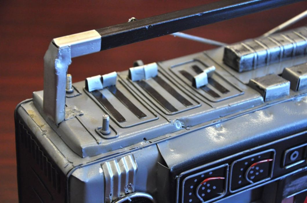 Old Style Iron Radio Model for Coffee Shop Milk Tea Shop Decorations