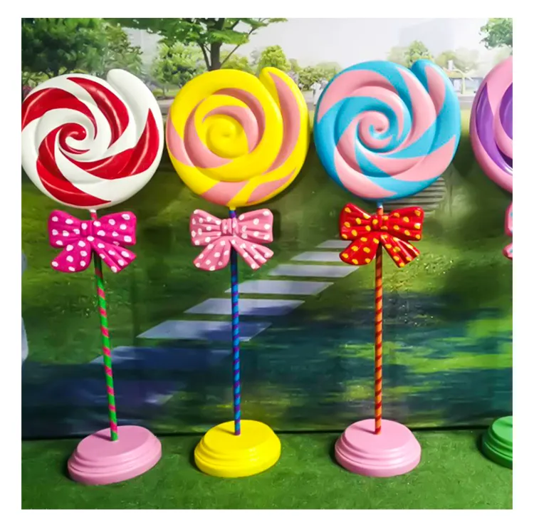 Outdoor Cartoon Resin Candyland Decoration for Candy Shop Props