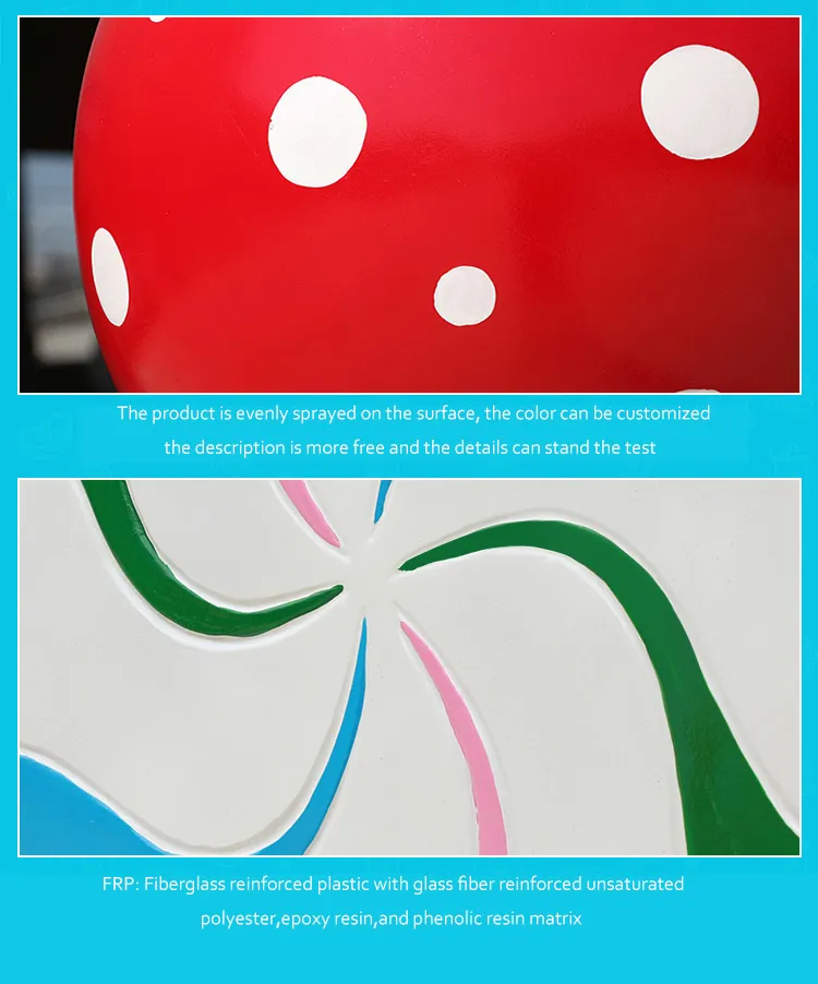 Outdoor Cartoon Resin Candyland Decoration for Candy Shop Props