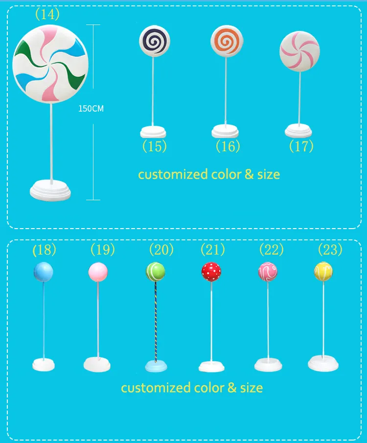 Outdoor Cartoon Resin Candyland Decoration for Candy Shop Props
