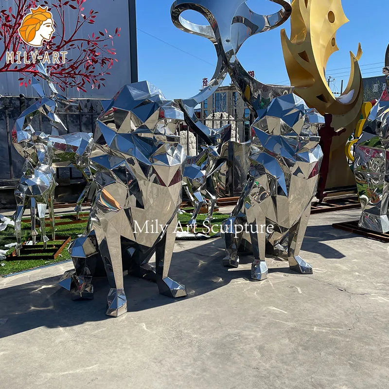 Outdoor Decorative Stainless Steel Tiger Sculpture for Sale
