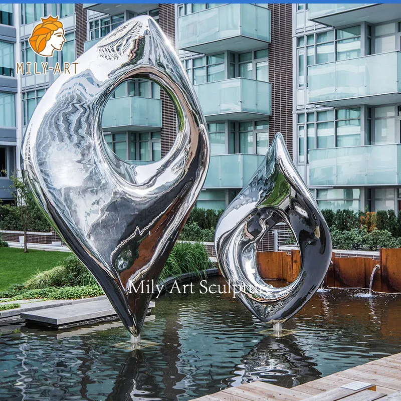 Outdoor Modern Stainless Steel Statue Metal Abstract Sculpture