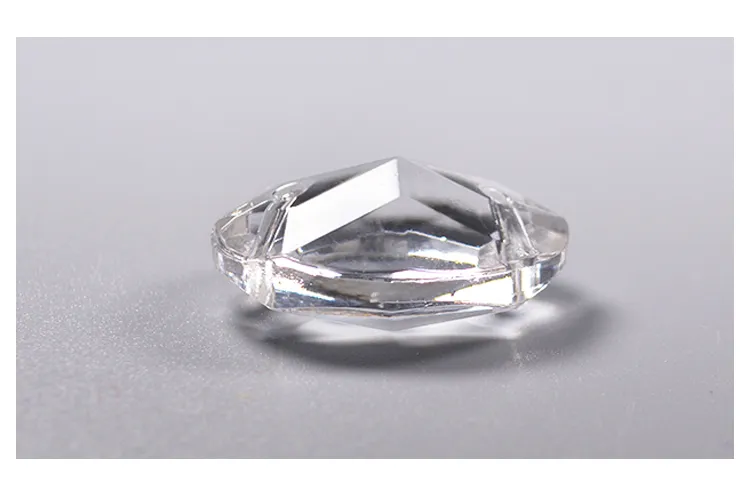 Oval Double Hole Clear Crystal Chandelier Pendant Beads for Lighting