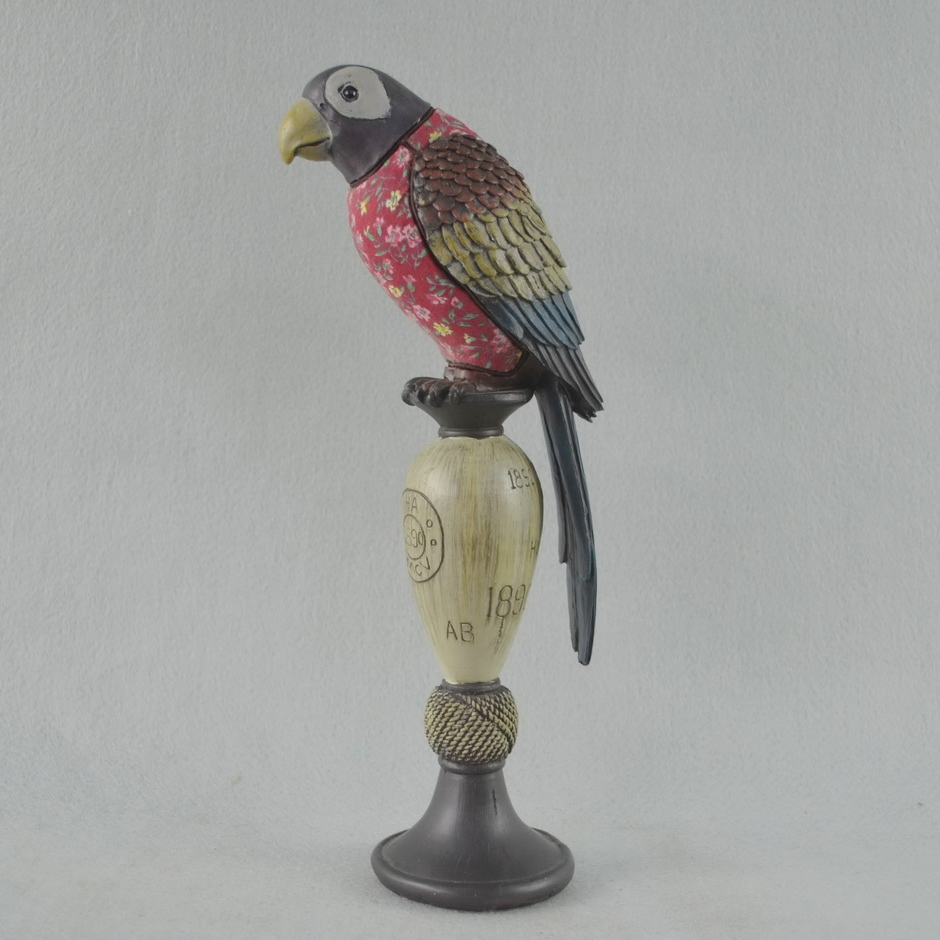 Owl Figurine Home Statue Resin Jewelry Box, Polyresin Owl/ Parrot Sculpture Jewelry Box