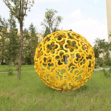 Painted Hollow Sphere Globe Garden Statue Luxury Home Decorations