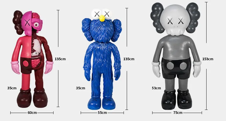 Perfect Design Resin Crafts Fiberglass Kaws Statue with High Quality