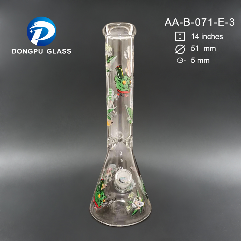 Phoenix Beaker Thickness with Rasta Color Rod 1 Es Smoking Water Pipe