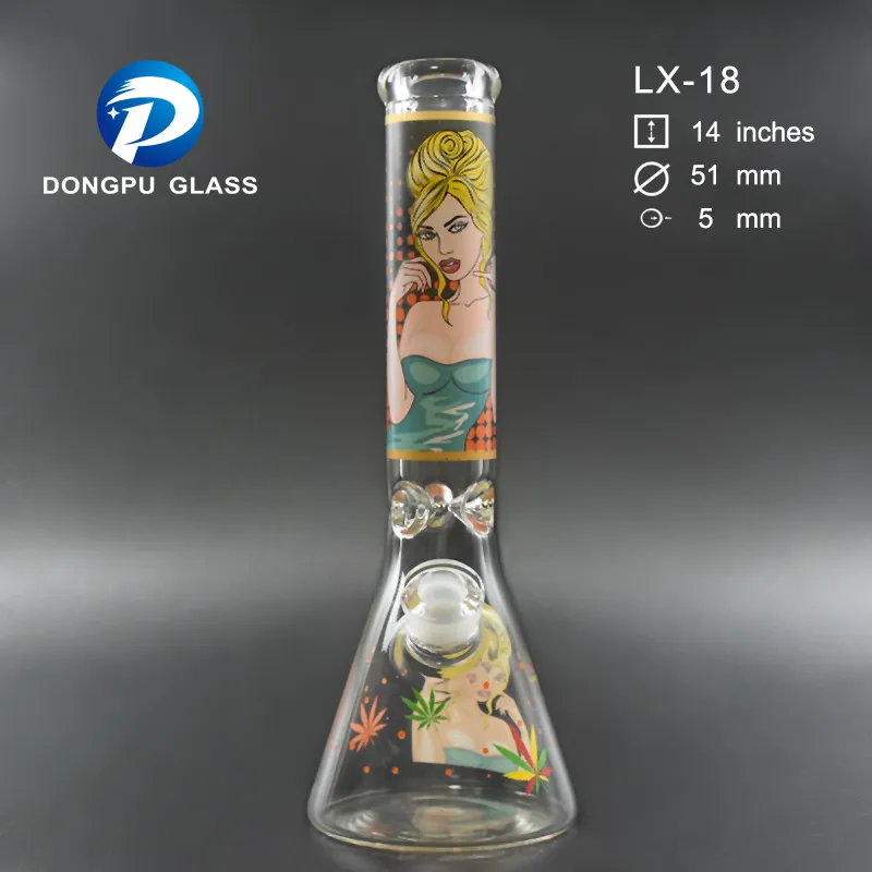 Phoenix Beaker Thickness with Rasta Color Rod 1 Es Smoking Water Pipe