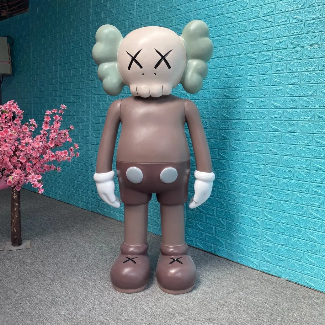 Realistic Life Size Standing Dissected Kaws Fiberglass Sculpture for Home Decor