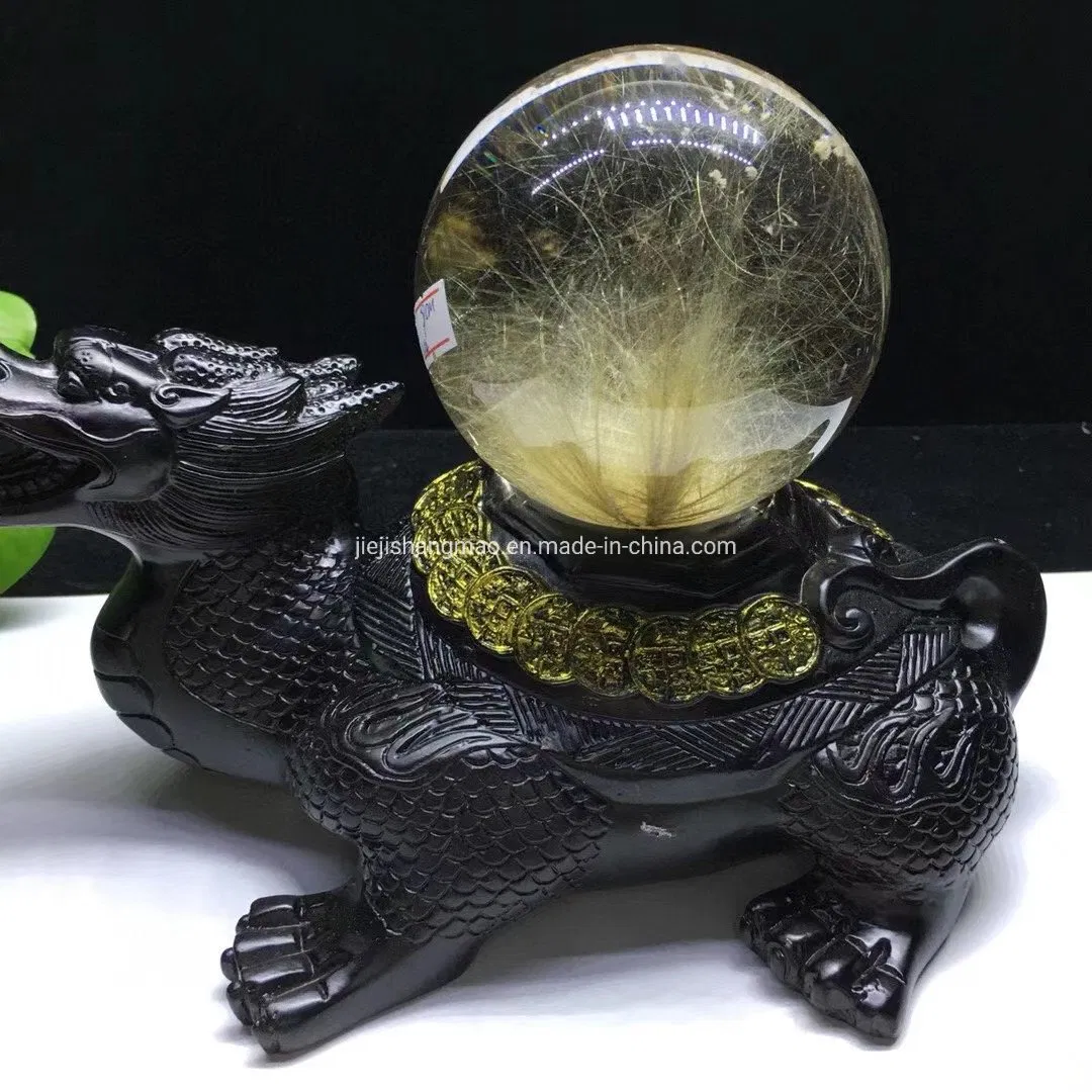 Recommendation for Home Decoration Gold Rutilated Quartz Sphere Crystal Ball