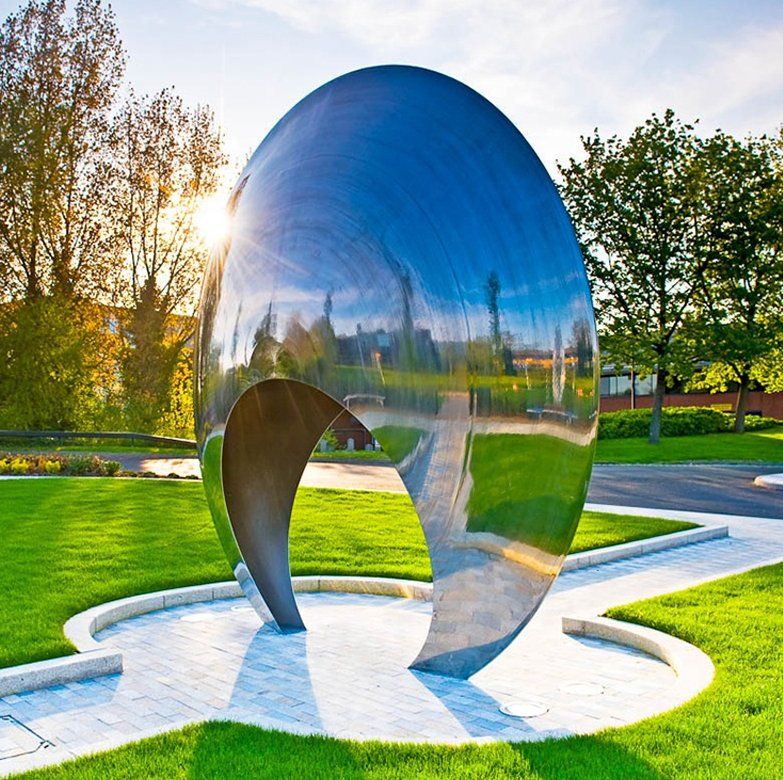 Reflect Light Mirror Moon Gate Amazing Steel Modern Lawn Garden Greek Statue Mold