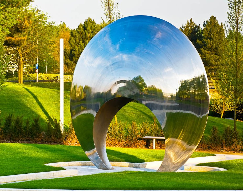 Reflect Light Mirror Moon Gate Amazing Steel Modern Lawn Garden Greek Statue Mold