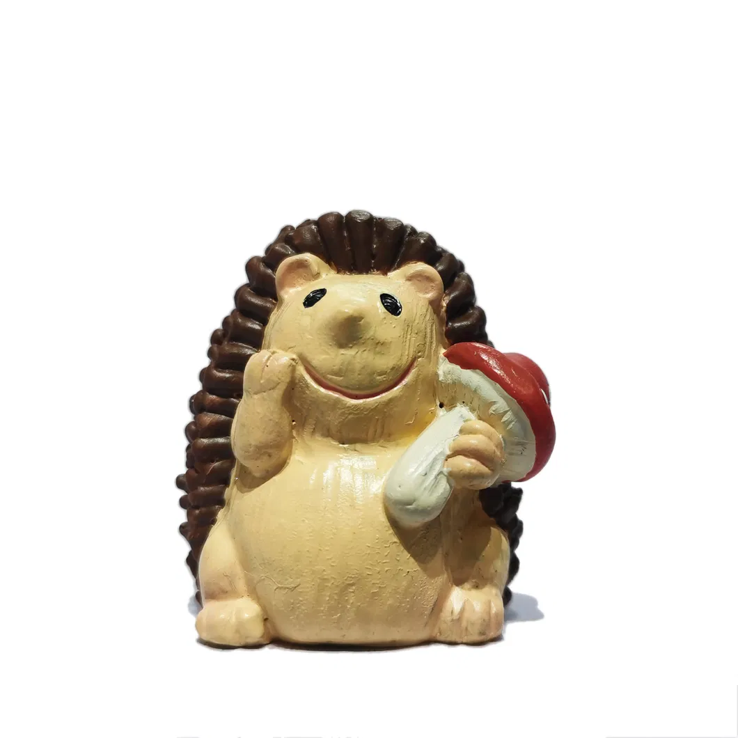 Resin Craft Small Figurines Hedgehog Candy Land Clay Charms Micro Landscape Decorations Forrest Animals
