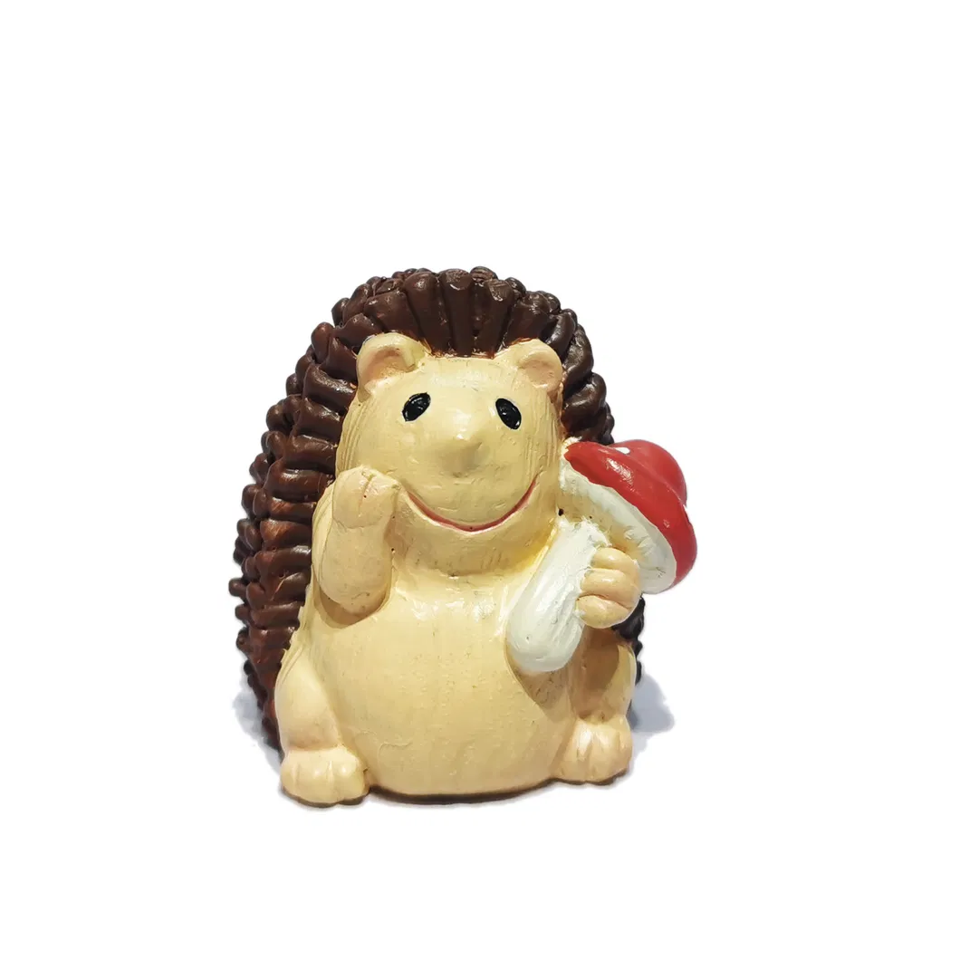 Resin Craft Small Figurines Hedgehog Candy Land Clay Charms Micro Landscape Decorations Forrest Animals