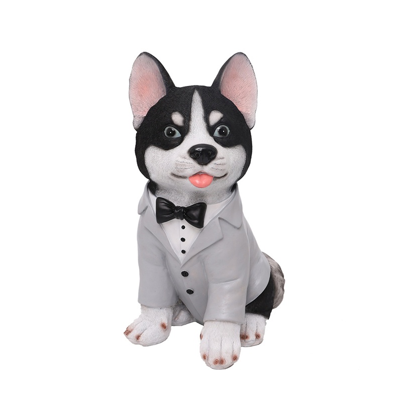 Resin Cute Dog Husky Coin Bank Kids Children's Day Gifts Piggy Bank