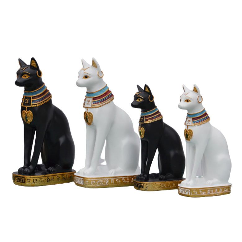 Resin Egyptian Goddess Cat Decorative Figurine Statue