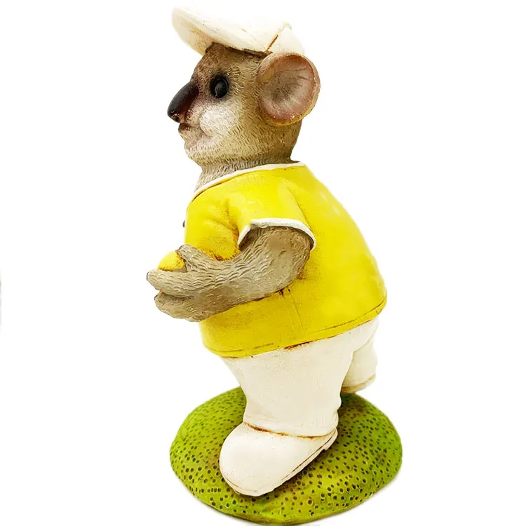 Resin Lovely Koala Playing Table Tennis Kawaii Sport Animal