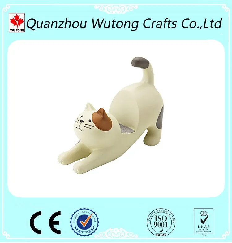 Resin Lying Cat Design Mobile Display Stand Cellphone Holder